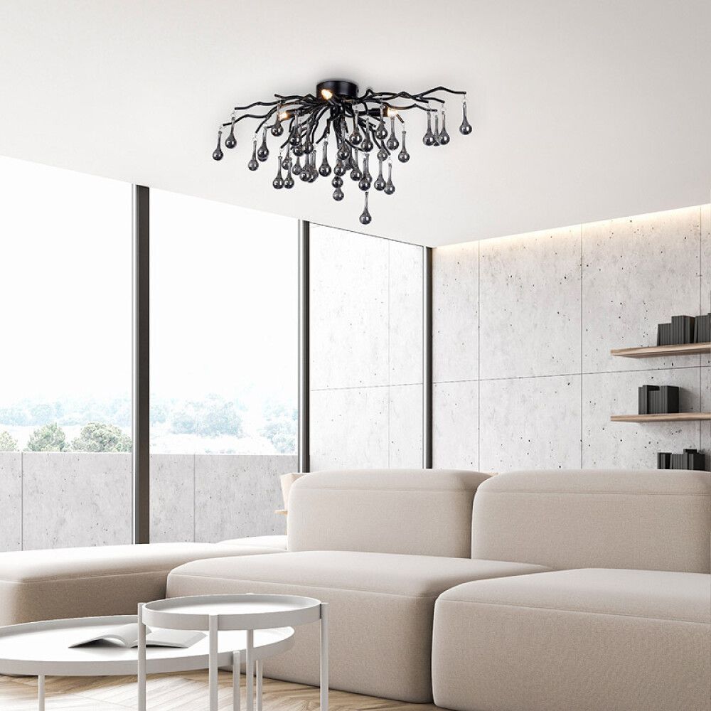 Kattovalaisin Paul Neuhaus Icicle musta 30 x 60 x 35 cm