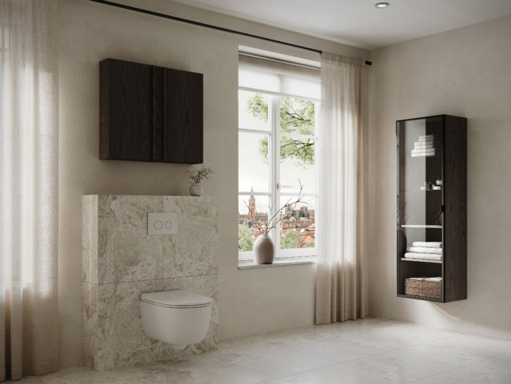 Seinäkaapin runko Svedbergs musta saarni 40 x 13 x 70 cm