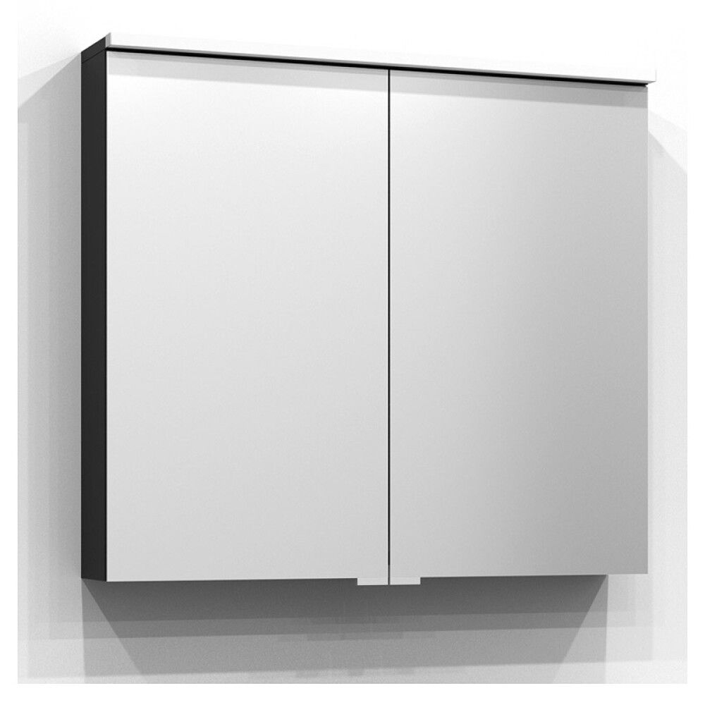 LED-peilikaappi Svedbergs Sarek musta saarni 80 cm