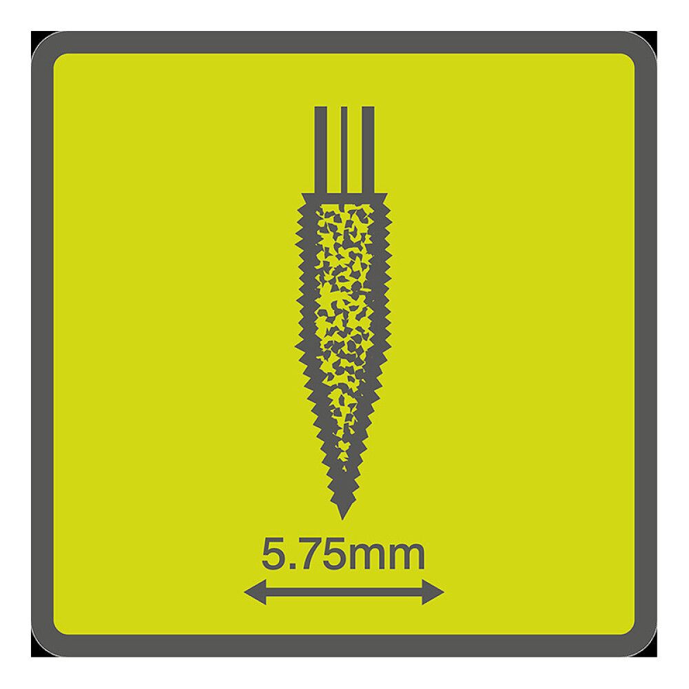 Tiheä kovametallijyrsin Ryobi RAR706 keihäs 5,75 mm