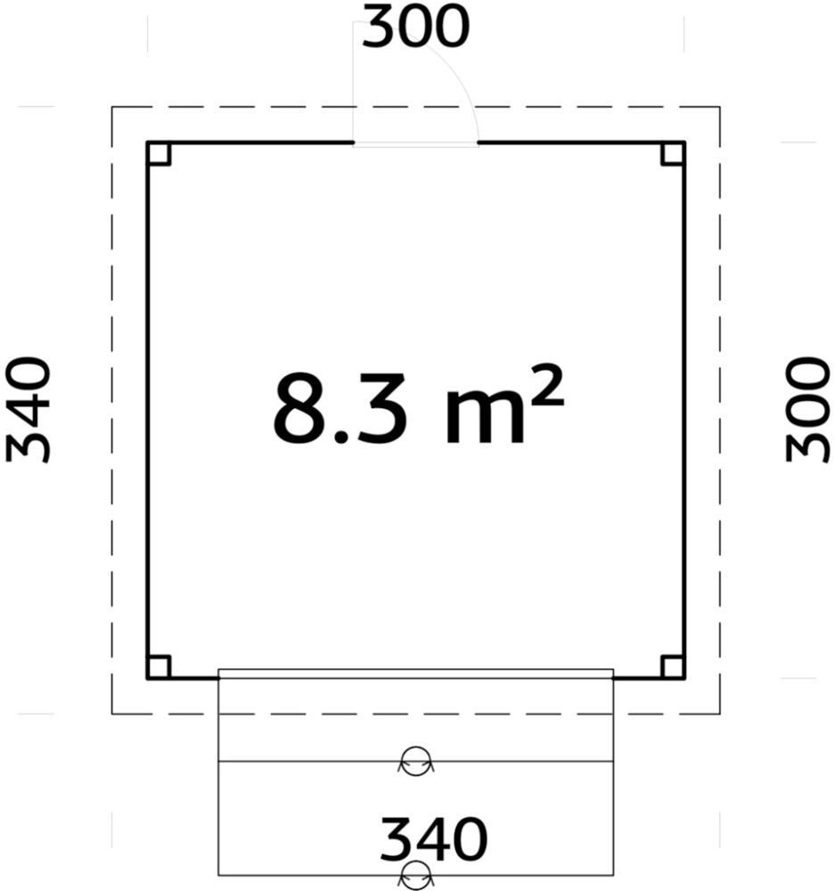 Paviljonki Palmako Lenna 304 8,3 m²