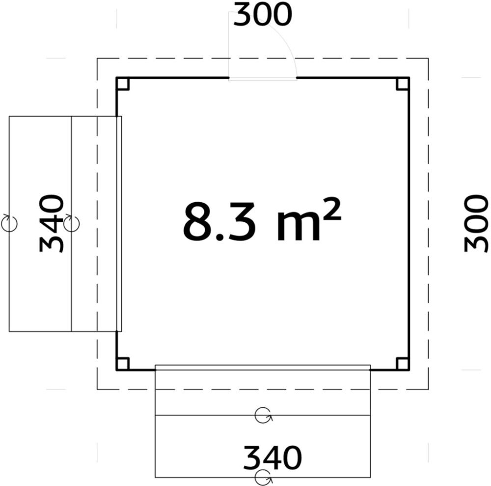 Kioski Palmako Lenna 305 8,3 m²