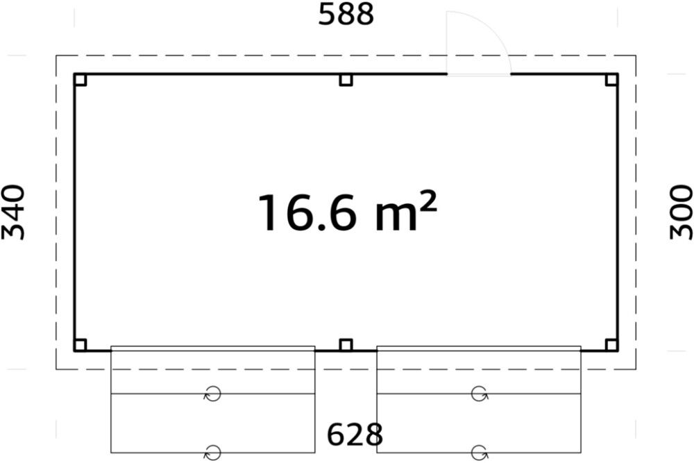 Paviljonki Palmako Lenna 311 16,6 m²