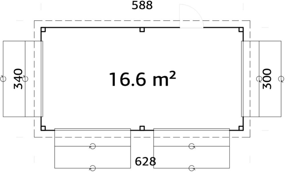 Paviljonki Palmako Lenna 312 16,6 m²