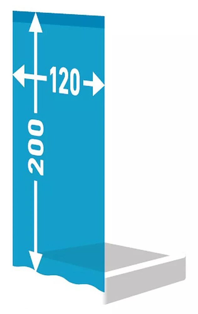 Tekstiilisuihkuverho Diaqua Bamboo, useita kokovaihtoehtoja 200 cm 120 cm