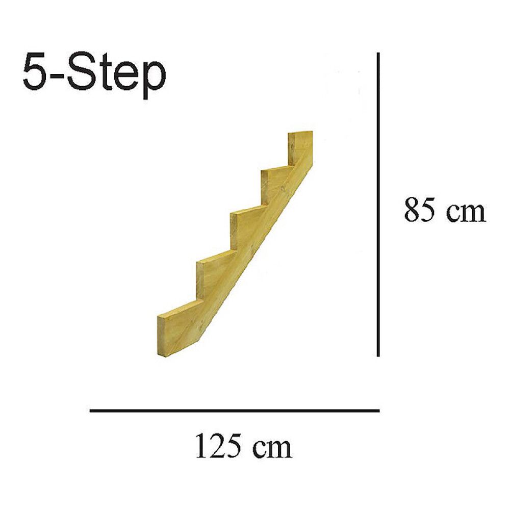 Porrasrunko Hortus 5-askelmaa Painekyllästetty vihreä
