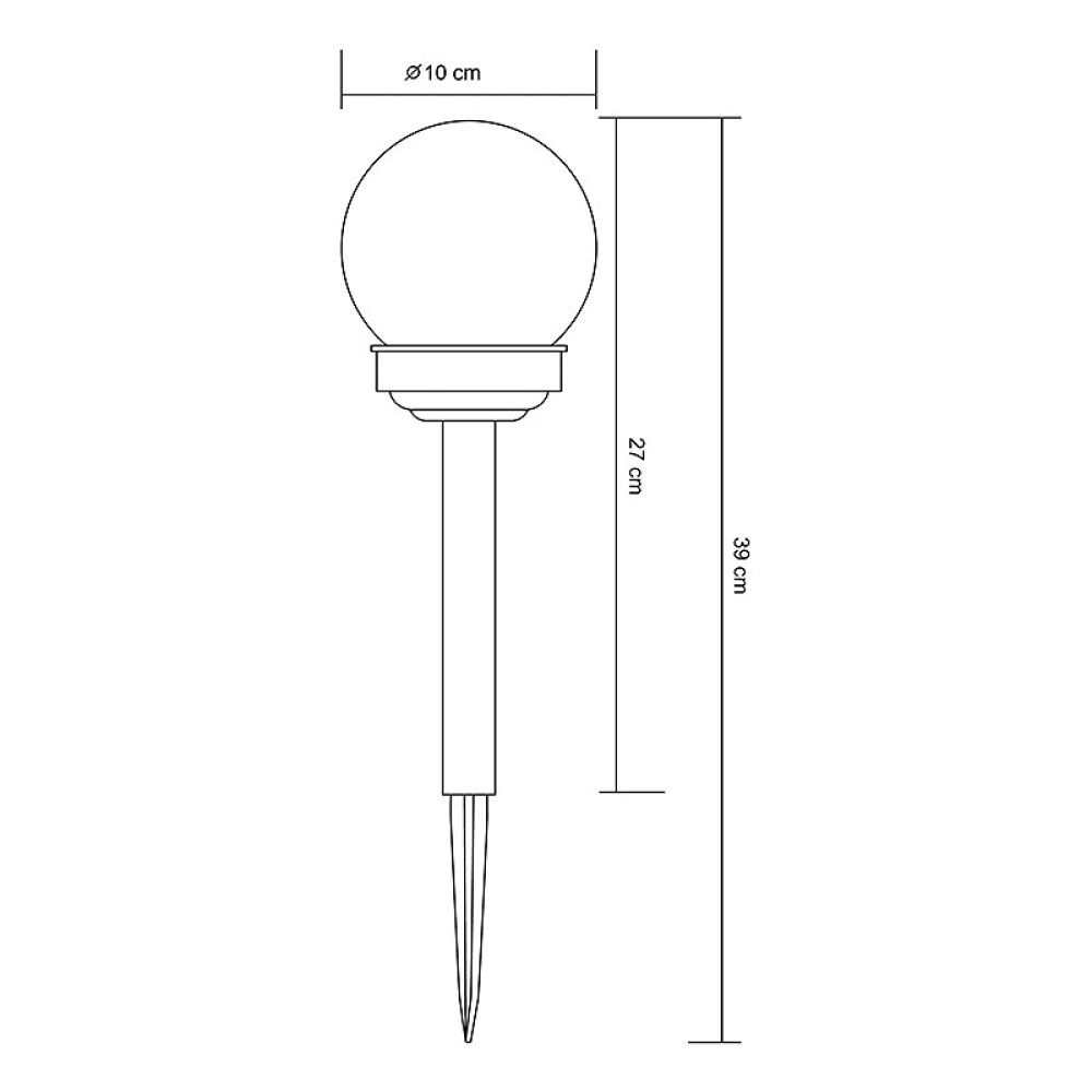 Solar valaisin Globo Ø 10 x 35 cm