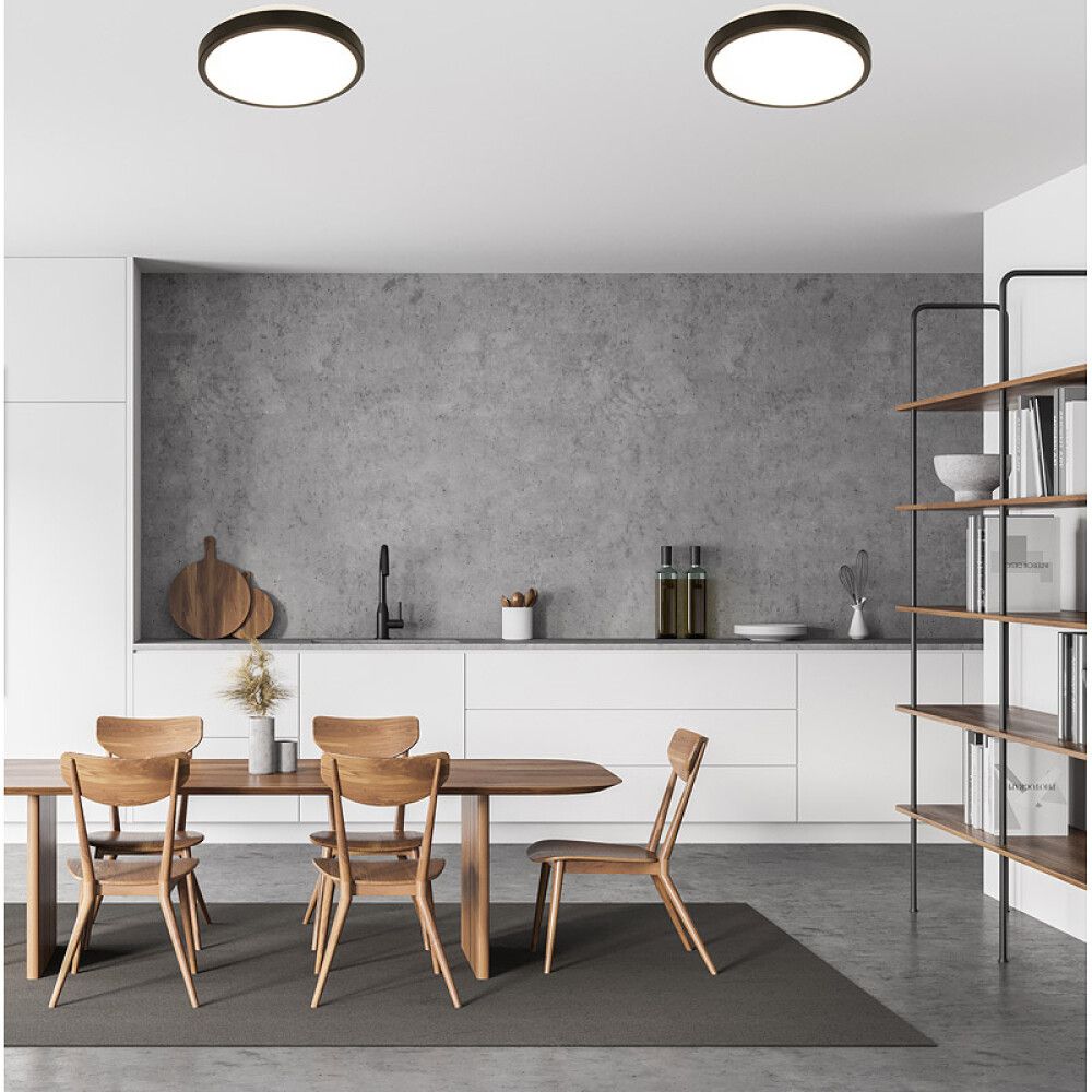 Plafondi Aneta Anillo musta Ø 30 cm