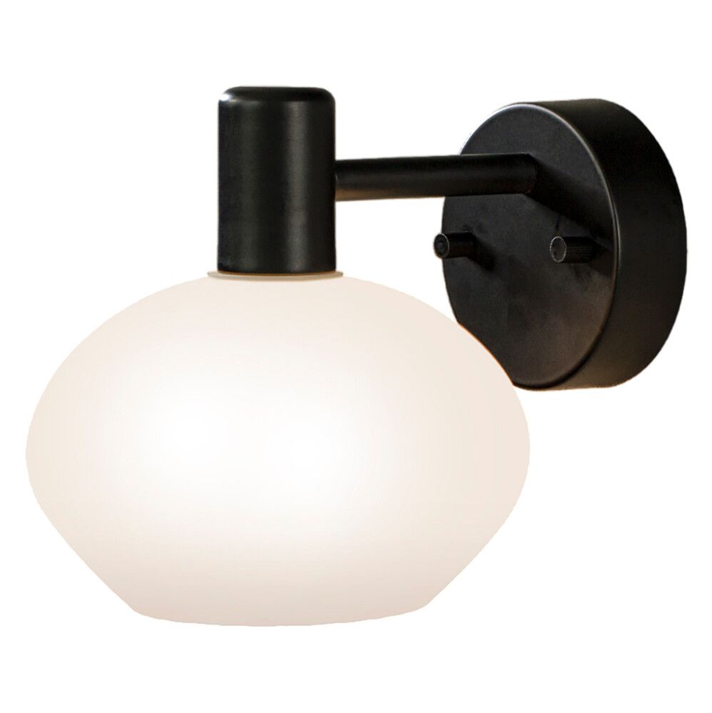 Seinävalaisin Aneta Elba musta/opalvalkoinen 19,5 x 15 x 15,3 cm