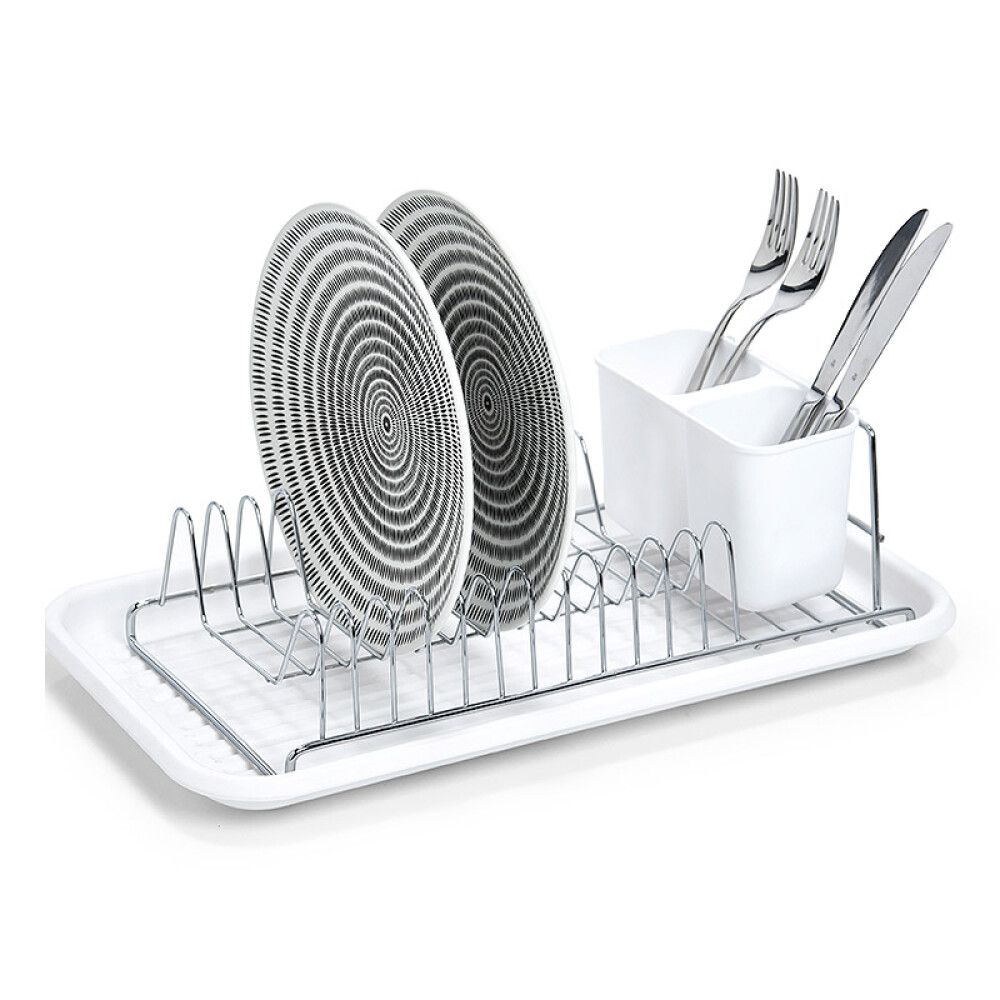 Kuivausteline Aterinlaatikolla Zeller Valkoinen