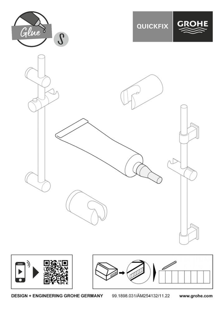 Asennusliima GROHE QuickGlue Set S