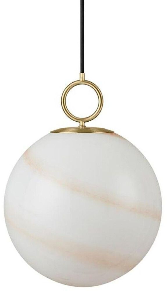 Riippuvalaisin Halo Design Stockholm marmorinruskea/messinki Ø 25 cm