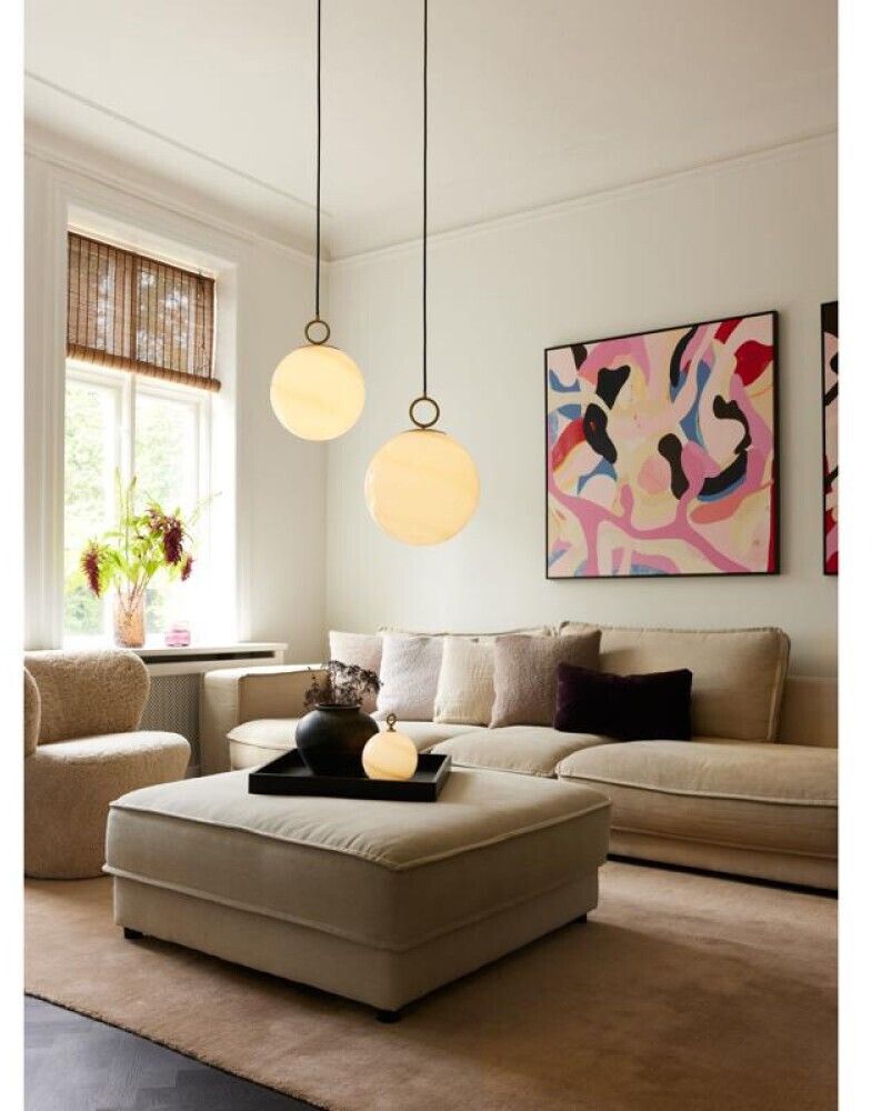 Pöytävalaisin Halo Design Stockholm marmorinruskea/messinki Ø 15 cm