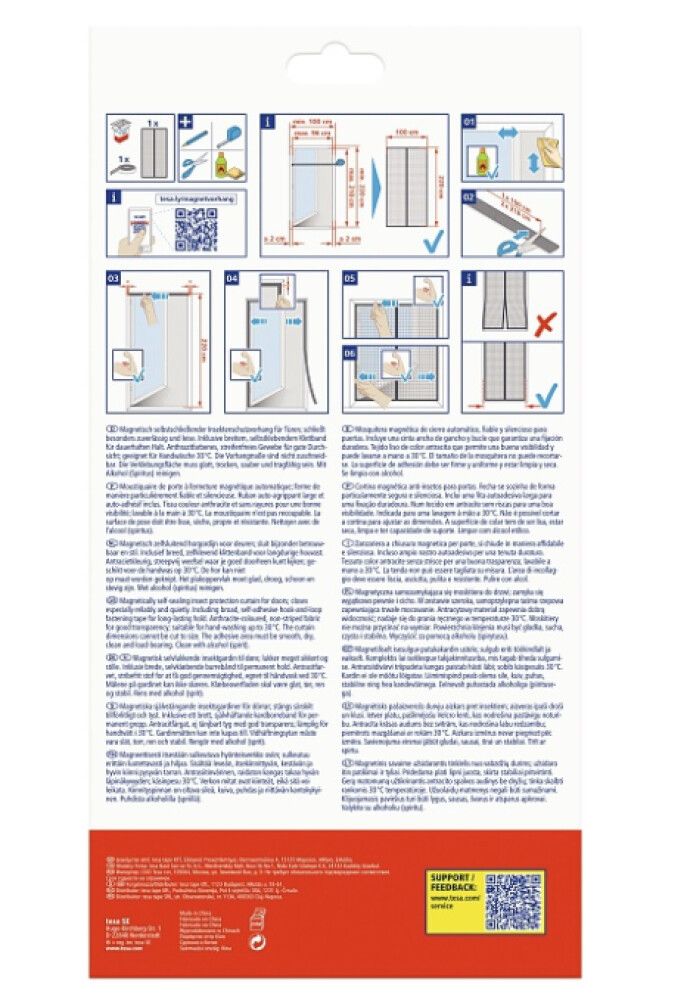 Magneettiverho Tesa 100 x 220 cm