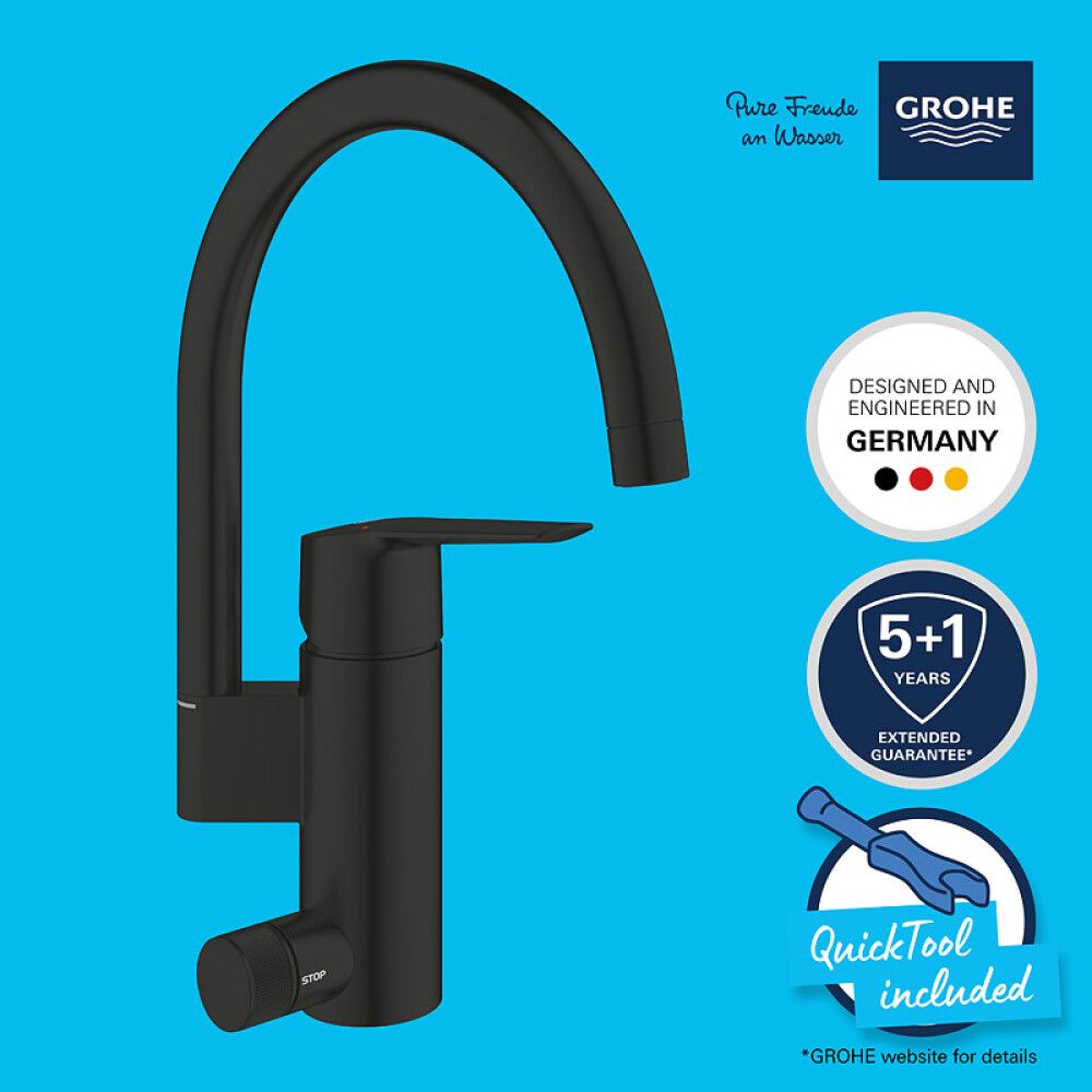 Keittiöhana Grohe Start APK-venttiili mattamusta