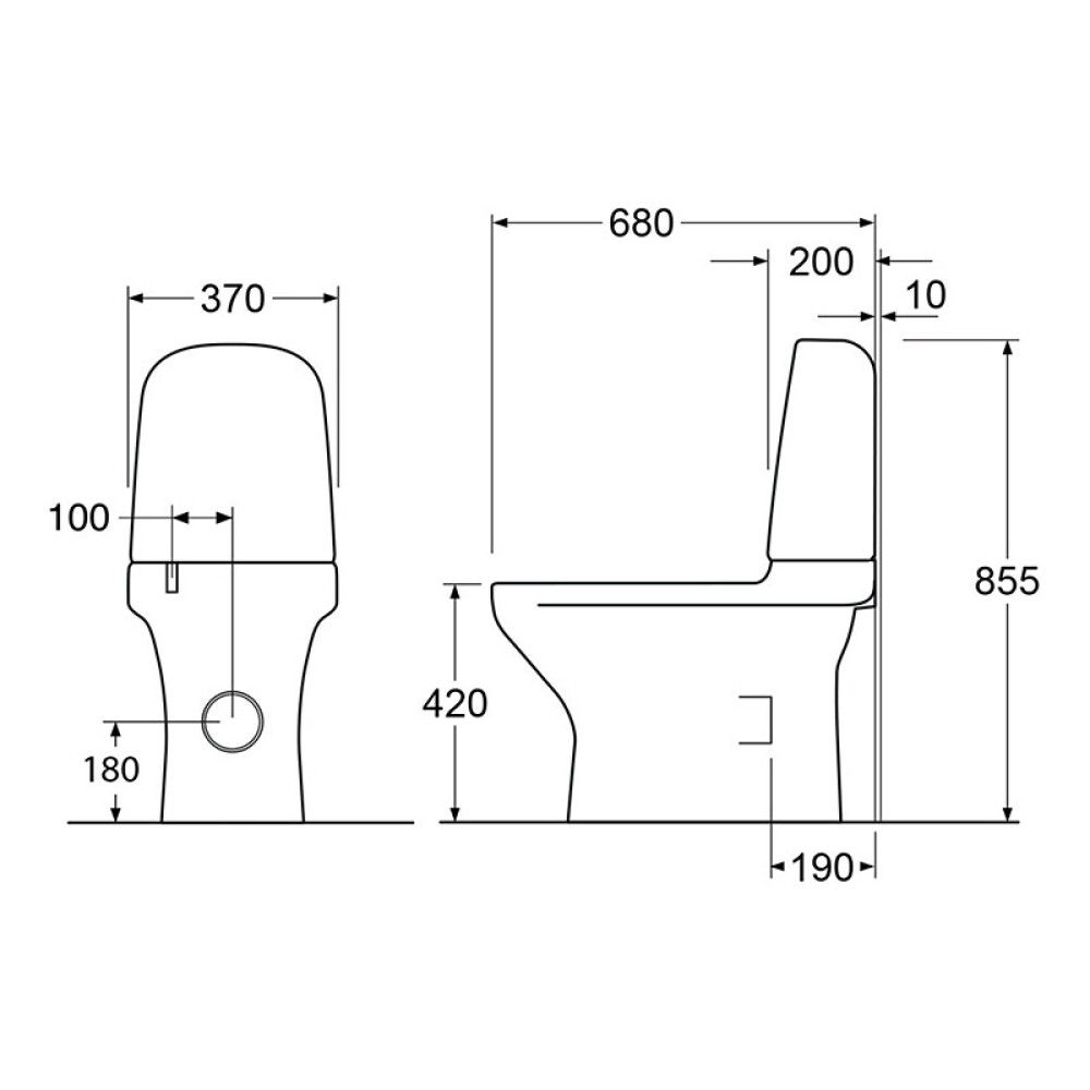 WC-istuin Gustavsberg Estetic 8300 mattamusta