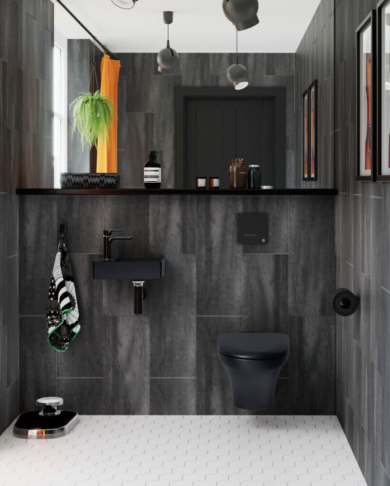 Seinä-WC Gustavsberg Estetic matta musta