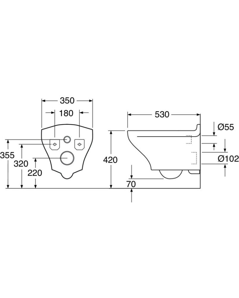 Seinä-WC Gustavsberg Estetic matta musta