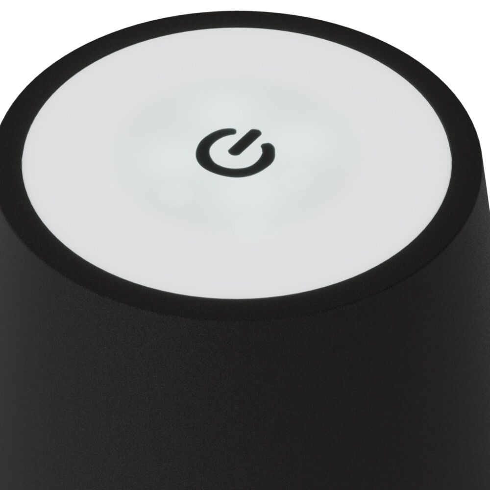 Ulkopöytävalaisin Starlux Paola musta 11 x 11 x 36 cm