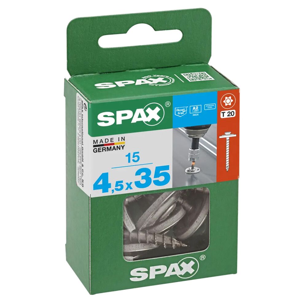 Tiivisteruuvi aluslevyllä Spax TRX RST A2 4,5x35 mm 15KPL