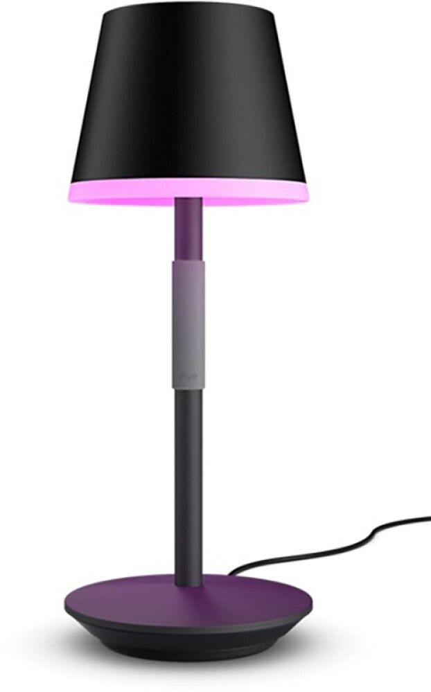 LED-ulkopöytävalaisin Philips Hue Go musta Ø 14,2 x 35 cm