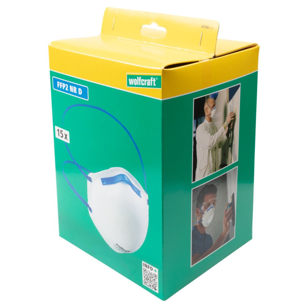 FFP2-hengityssuojain Wolfcraft 15 kpl/pkt