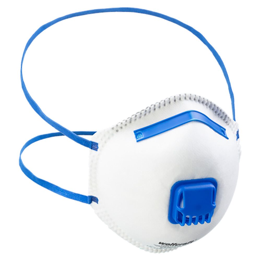 FFP2-hengityssuojain venttiilillä Wolfcraft 15 kpl/pkt