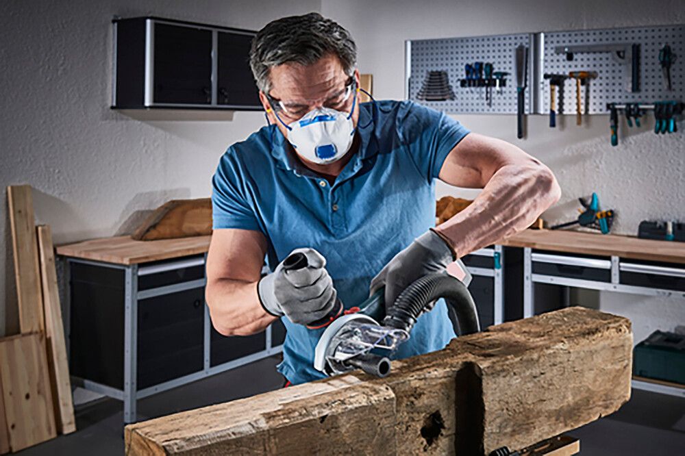 FFP2-hengityssuojain venttiilillä Wolfcraft 15 kpl/pkt