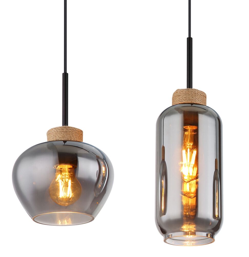 Riippuvalaisin Globo Matt 4-os musta/savulasi 96 cm