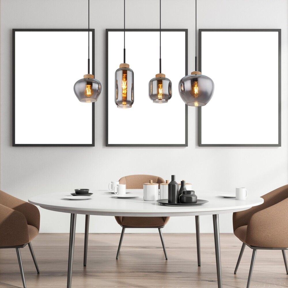 Riippuvalaisin Globo Matt 4-os musta/savulasi 96 cm