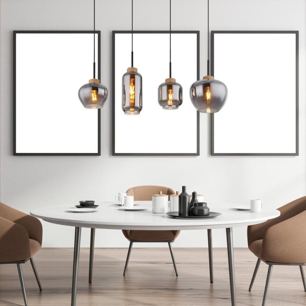 Riippuvalaisin Globo Matt 4-os musta/savulasi 96 cm