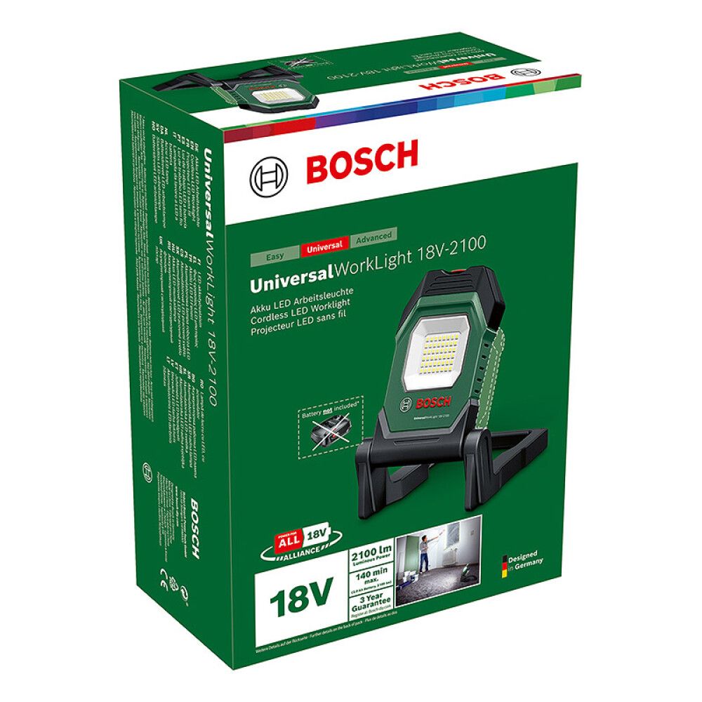 Akkuvalaisin Bosch UniversalWorkLight 18V-2100 - Ilman akkua
