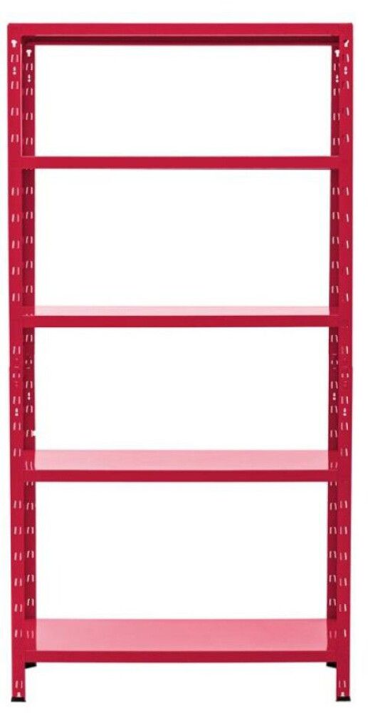 Metallihylly Regalux punainen 180 x 90 x 40 cm