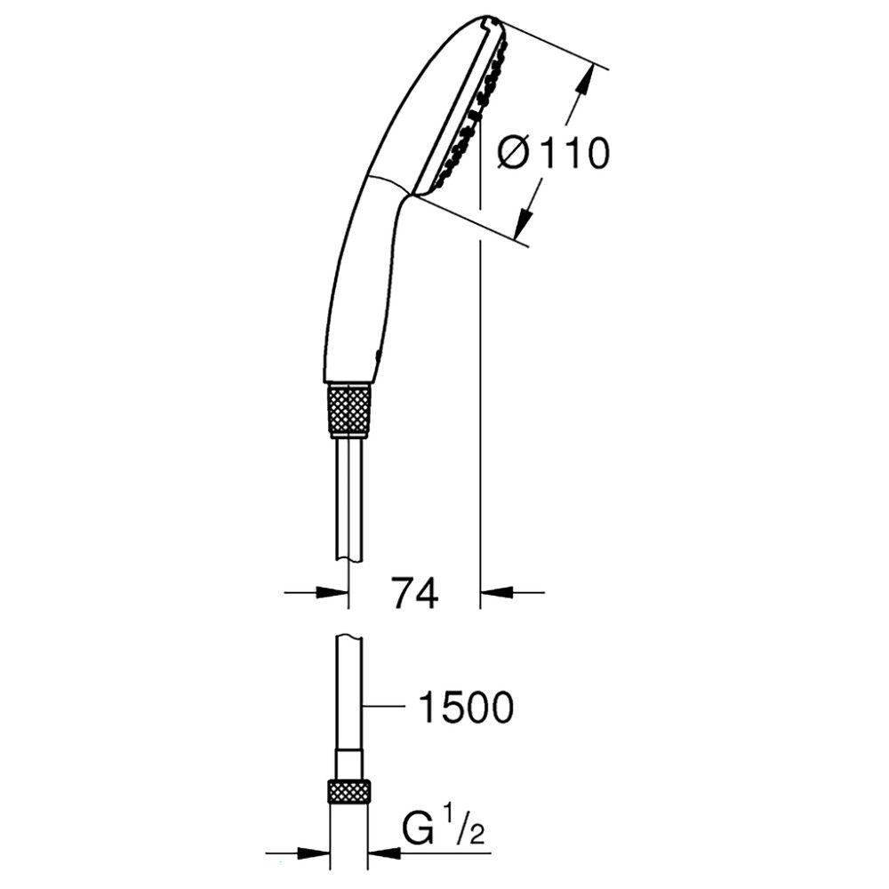 Käsisuihku Grohe Vitalio Start 110 kromi