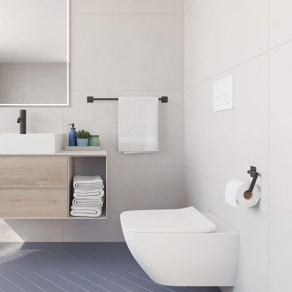 WC-paperiteline Beslagsboden Cube BB441 Musta