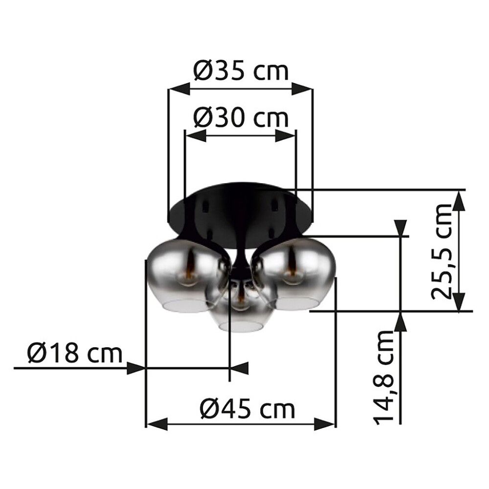 Kattovalaisin Globo Maxy 3-os Ø 45 cm