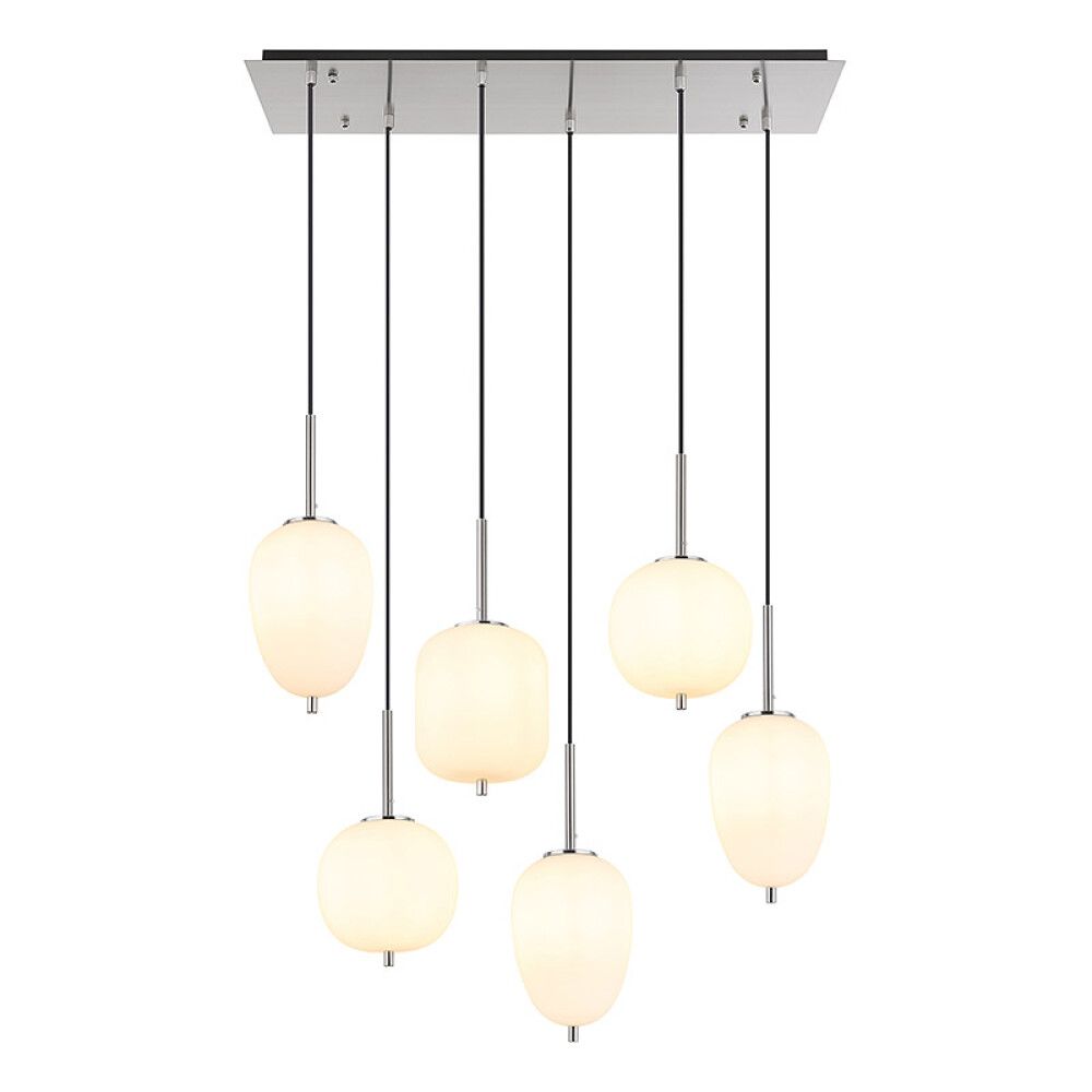 Riippuvalaisin Globo Blacky I 6-os nikkeli/opaalilasi