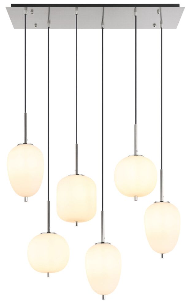 Riippuvalaisin Globo Blacky I 6-os nikkeli/opaalilasi
