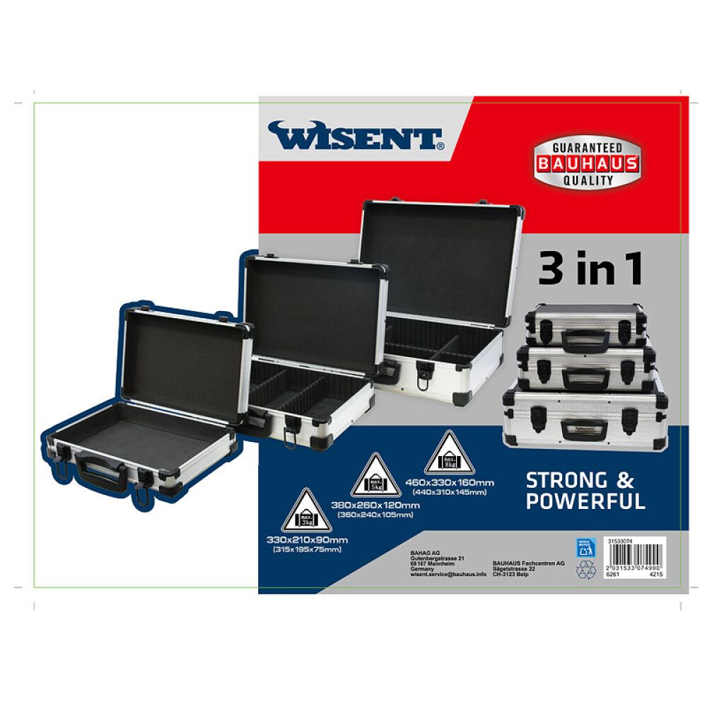 Työkalusalkku Wisent 3-os.