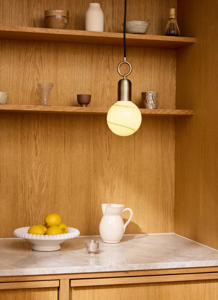 Koristelamppu Halo Design Stockholm vihreä marmori E27