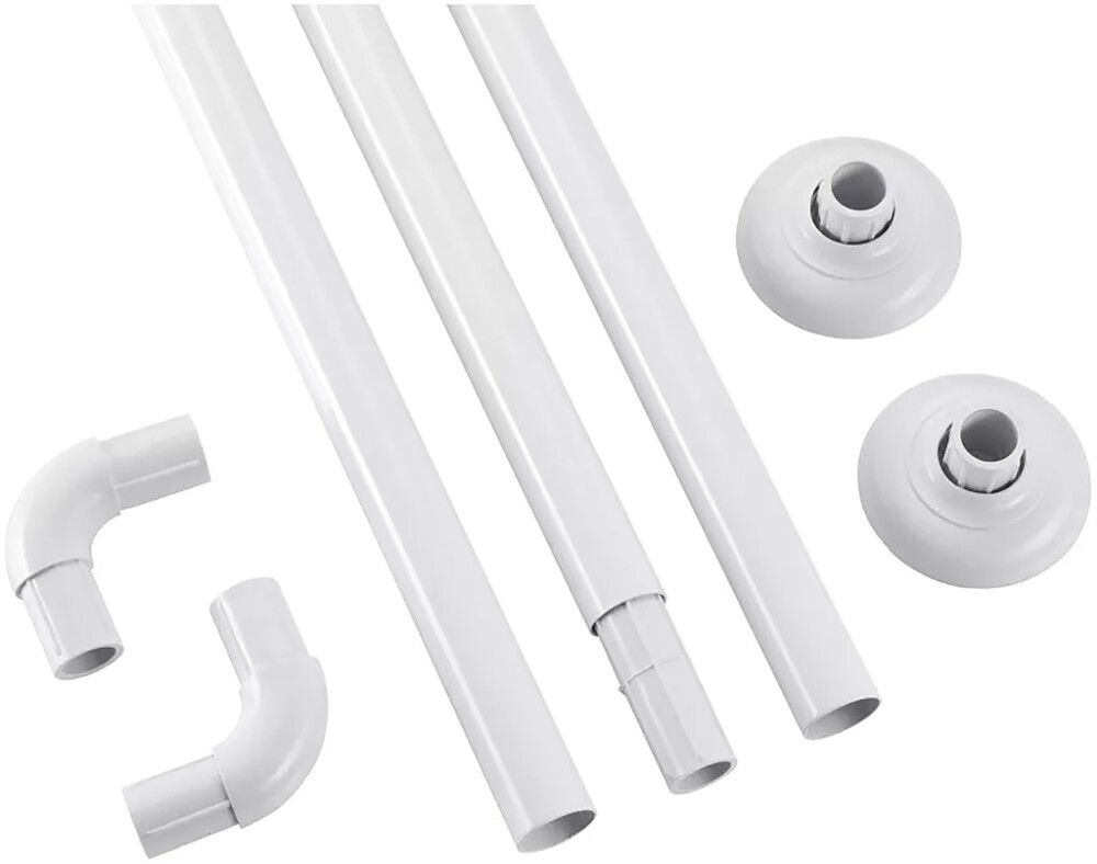 Suihkuverhotanko Diaqua Ø 2,2 x 90 x 80 x 90 cm Valkoinen