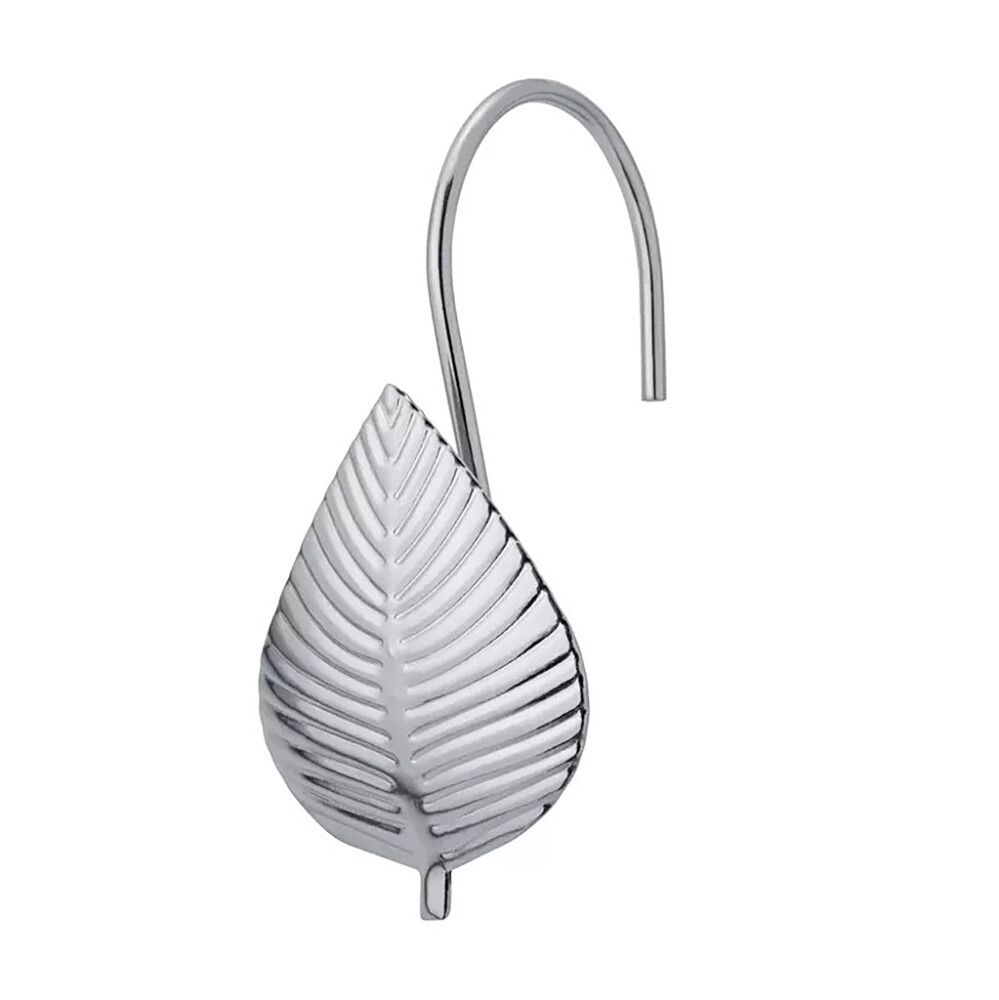 Suihkuverhorengas Diaqua Leaf kromi 7 x 4,5 cm 12 kpl/pkt