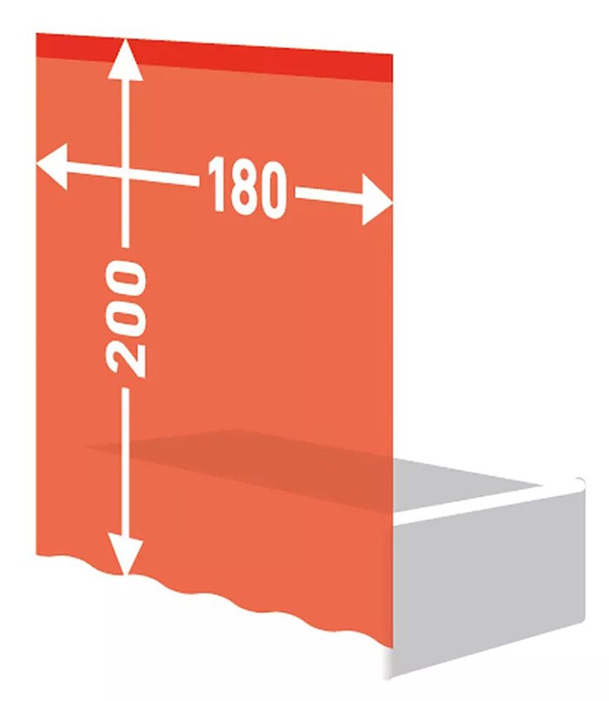 Tekstiilisuihkuverho Diaqua Peva Skyline harmaa/valkoinen 180 x 200 cm