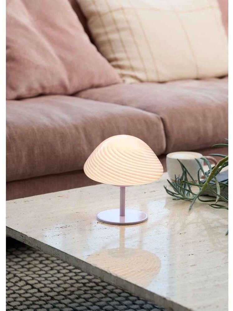 Pöytävalaisin Halo Design Mini Mush opaali Liila