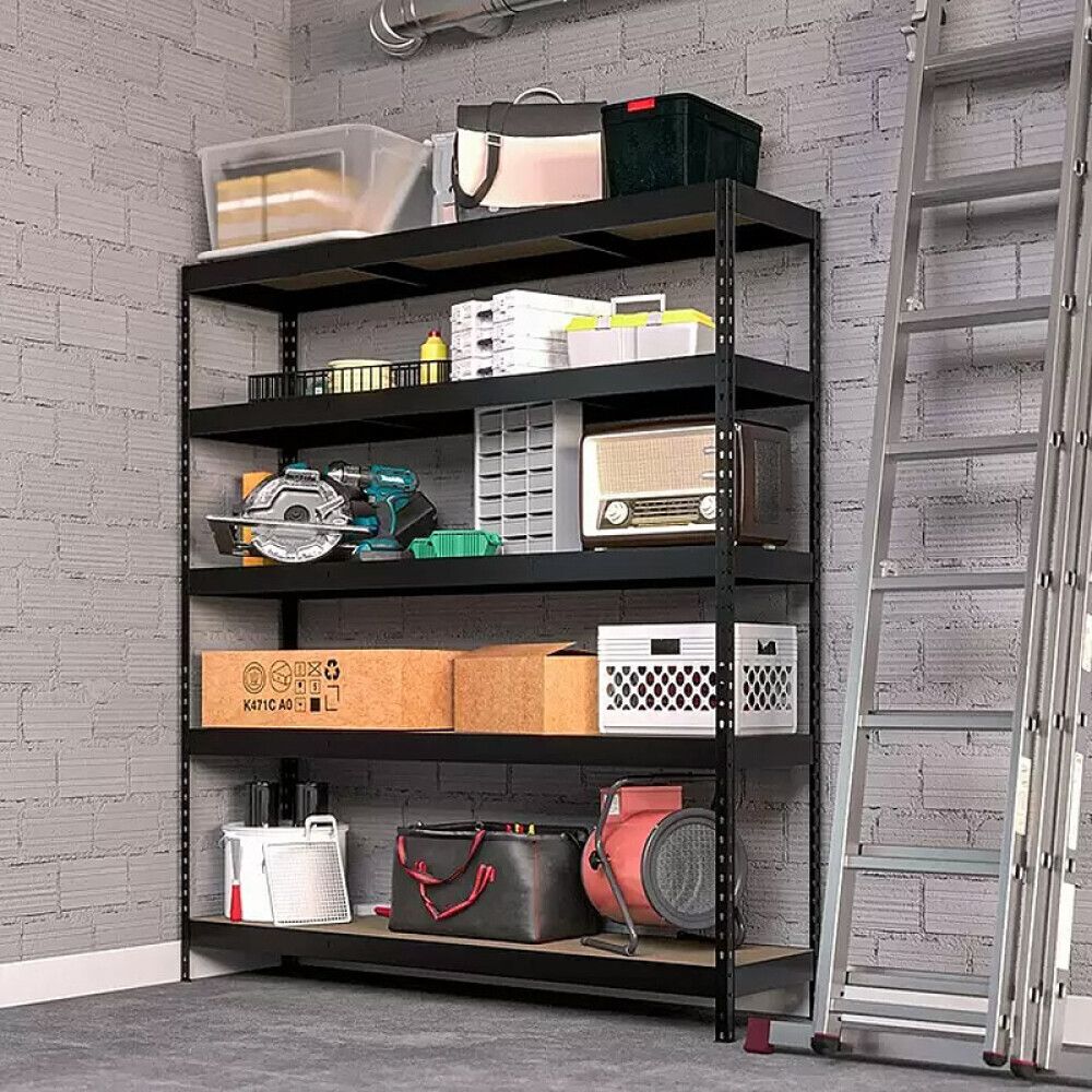 Varastohylly Regalux 5 hyllyä 180 x 160 x 40 cm Tummanharmaa