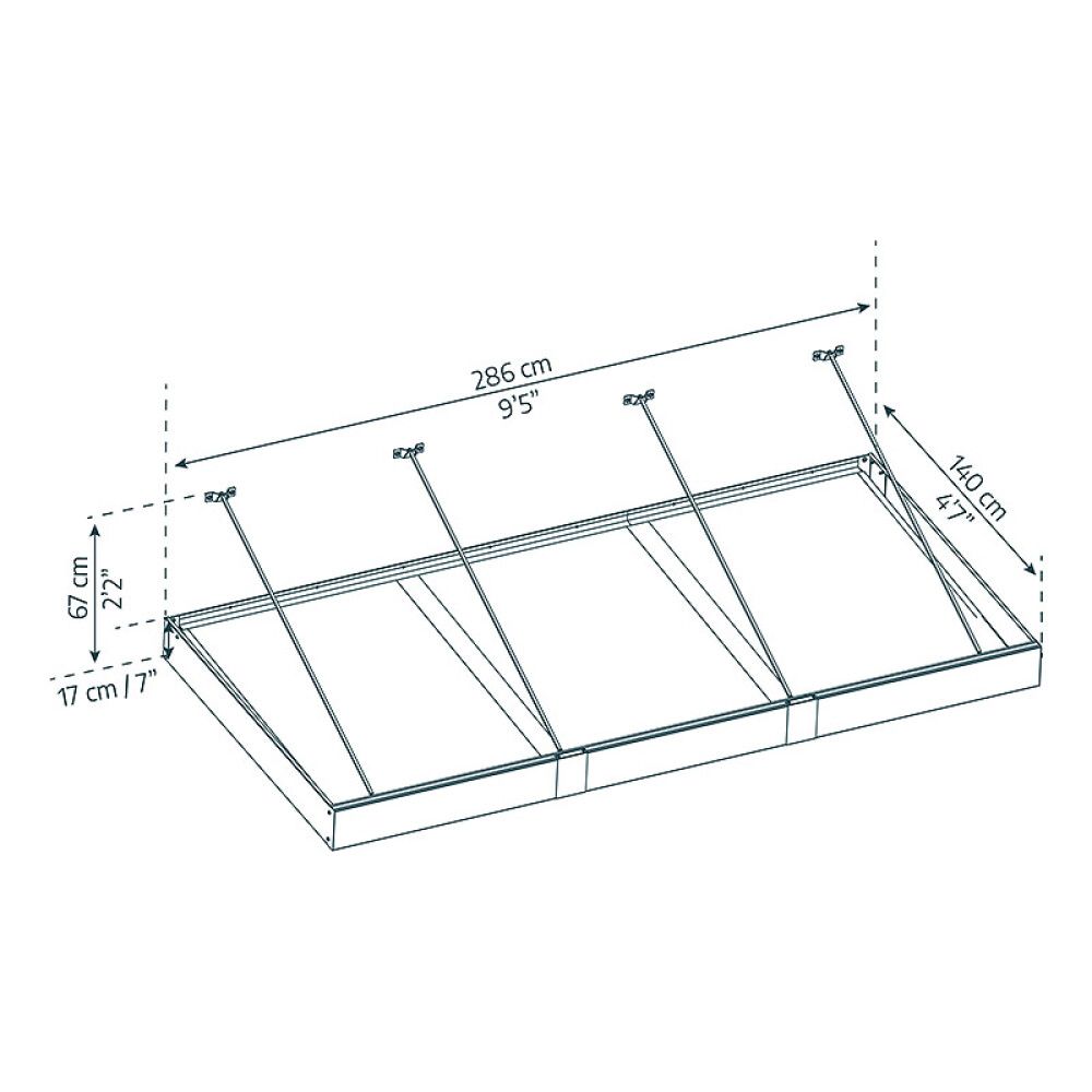 Ovikatos Canopia Sophia XL Opaali 1,4 x 2,86 m