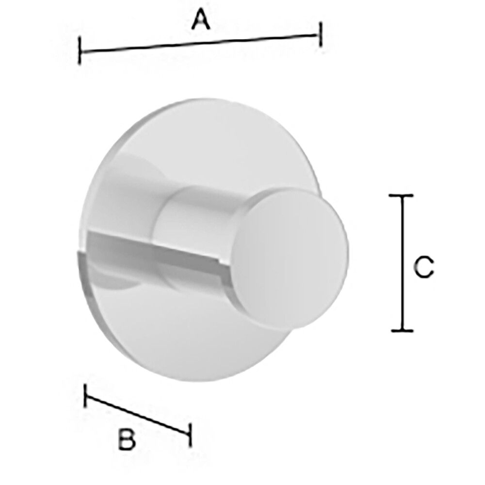 Nuppikoukkupari Smedbo DOT Kiiltävä kromi