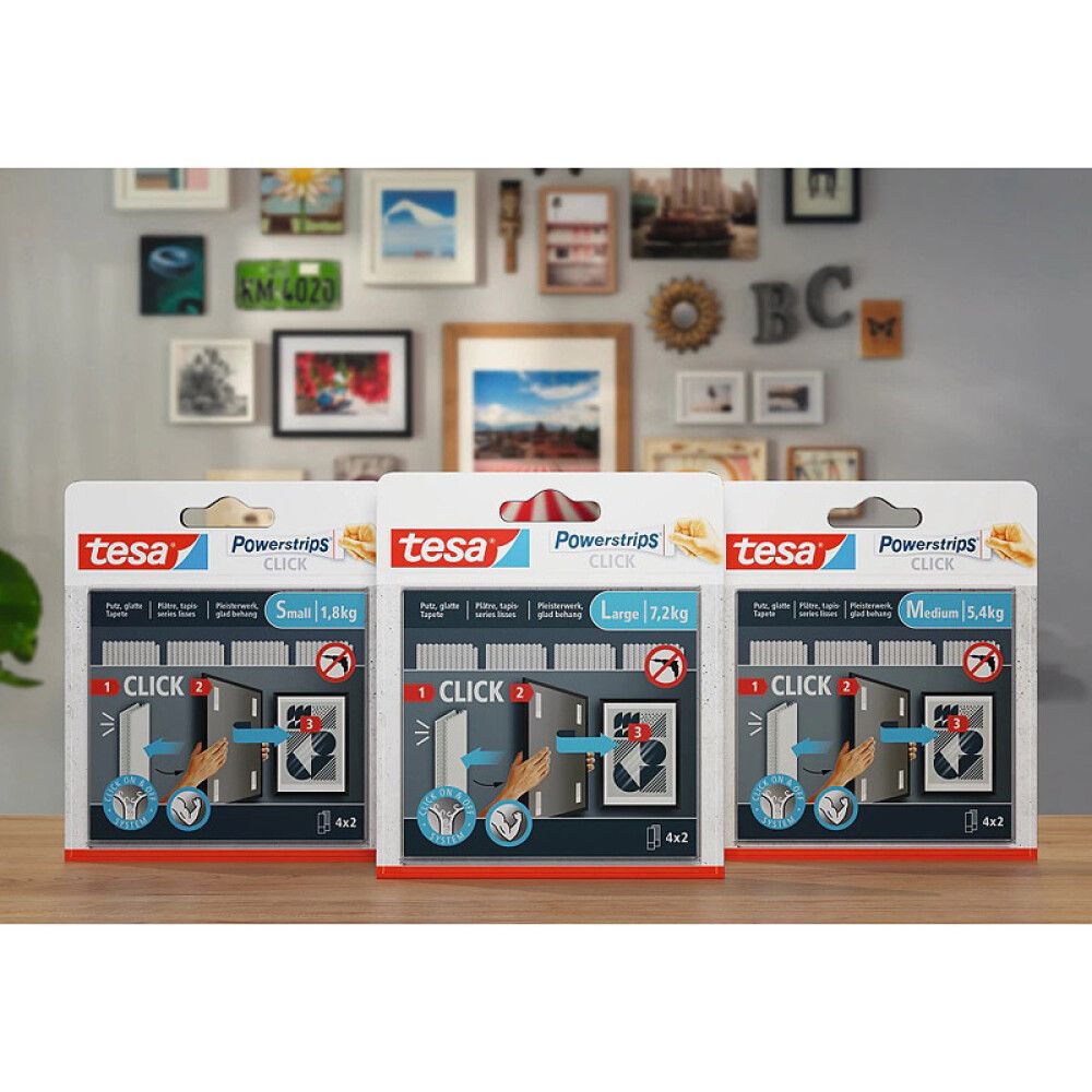 Teippiliuska Tesa Powerstrips Click M 4 kpl
