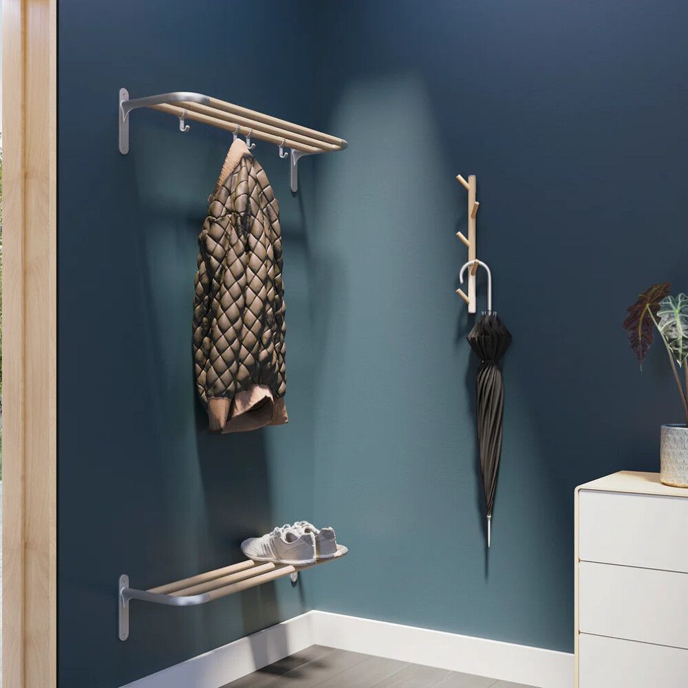 Vertikaalinen koukkulista Beslagsboden 450mm Harmaa Pyökki