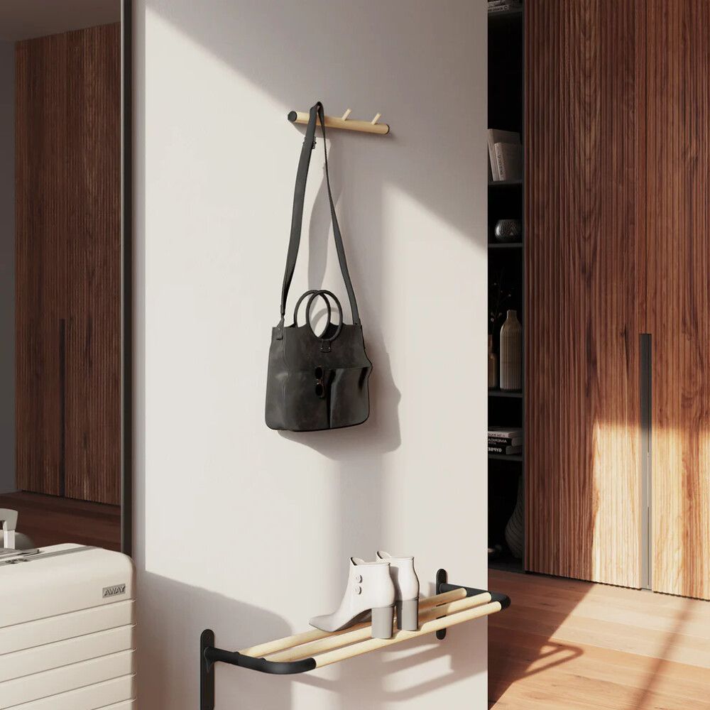 Koukkulista Beslagsboden 330mm Musta Pyökki